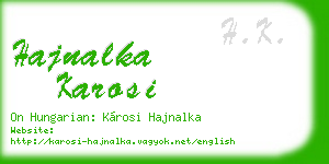 hajnalka karosi business card